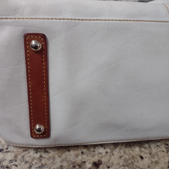 Dooney & Bourke Shoulder Bag White/Brown LG * BLACK FRIDAY SPECIAL - Picture 11 of 16